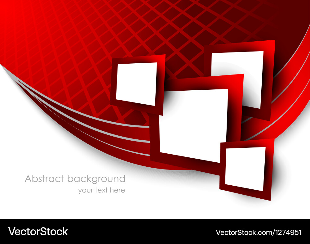 Abstract Red Square Background vector image