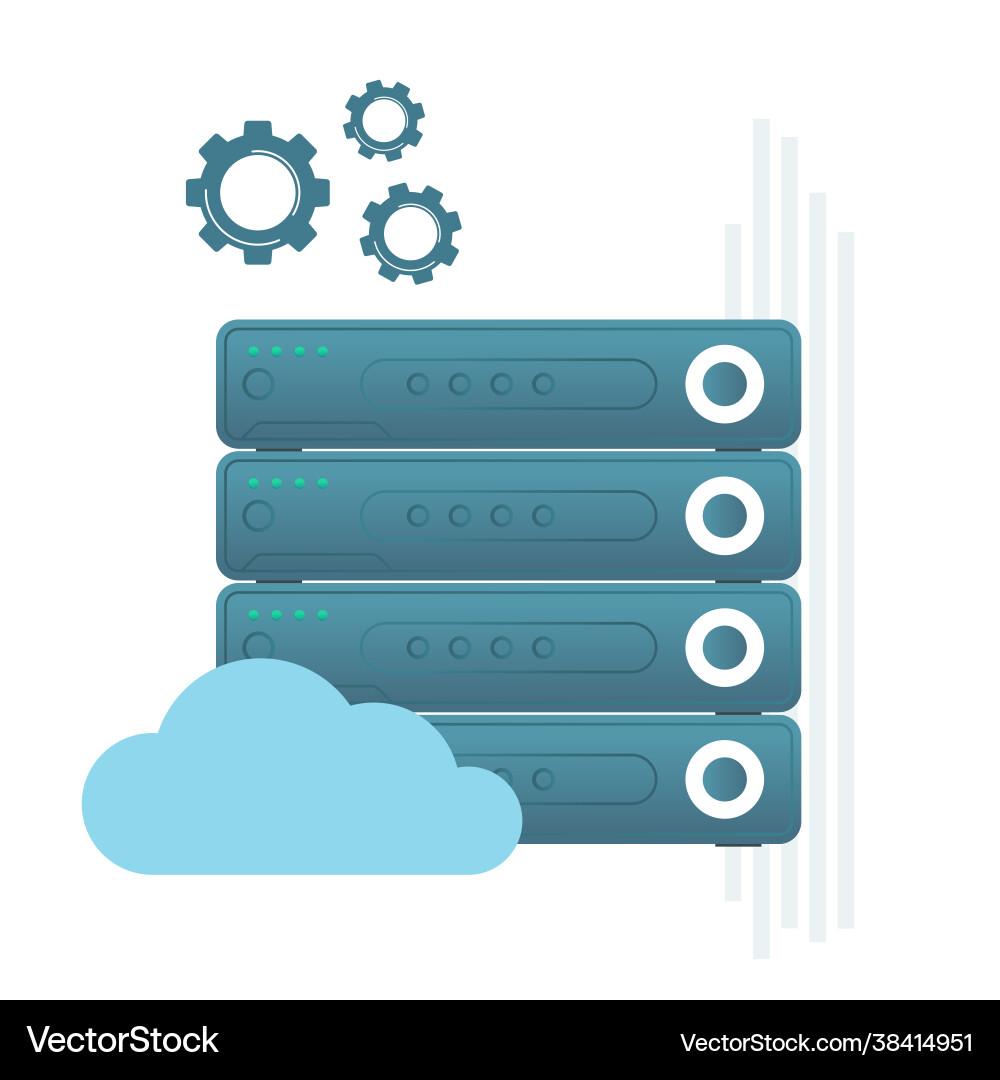 Administration hosting services data storage Administration hosting services data storage vector image