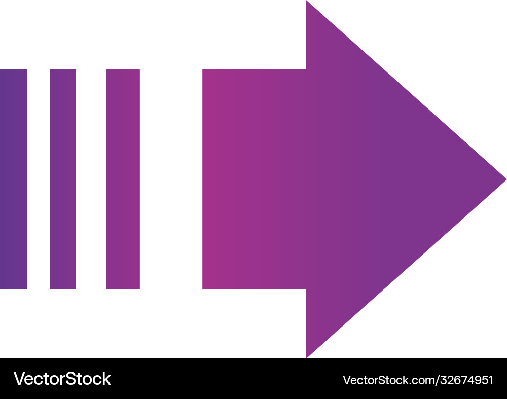 Arrow direction related icon right pointed Vector Image