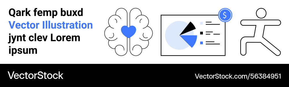 Brain with heart data analytics chart currency vector image