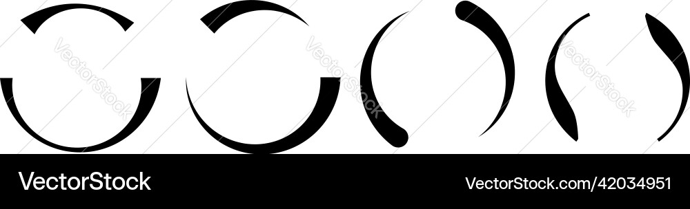 Concentric radial lines circles icon segmented Concentric radial lines circles icon segmented Vector Image