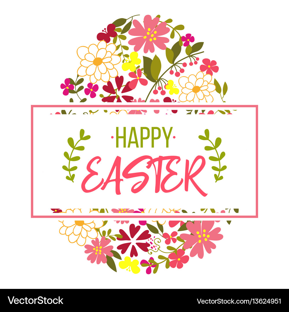 Easter egg decorated with different floral Easter egg decorated with different floral Vector Image