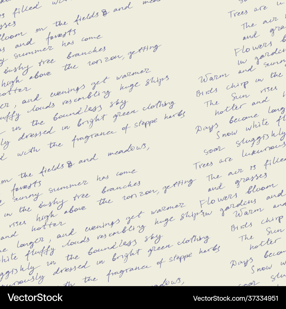 Handwritten Script Text Background Vector Image