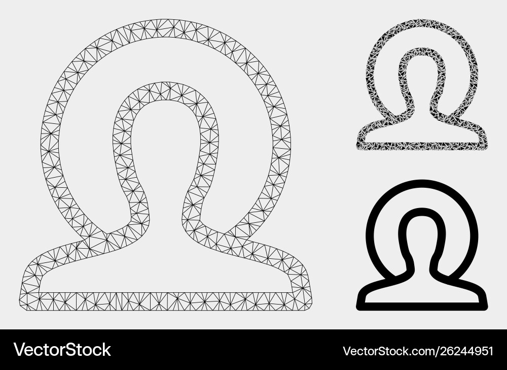 Holy mesh wire frame model and triangle Holy mesh wire frame model and triangle vector image