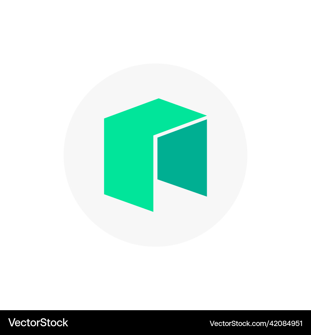 Neo coin icon isolated on white background Vector Image
