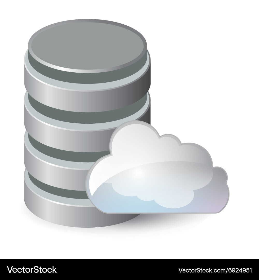 Network data server 3d cloud computing concept vector image