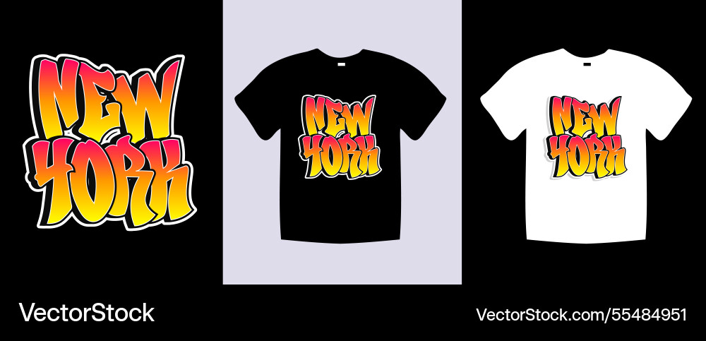 New york typography t-shirt urban fashion graphic New york typography t-shirt urban fashion graphic vector image