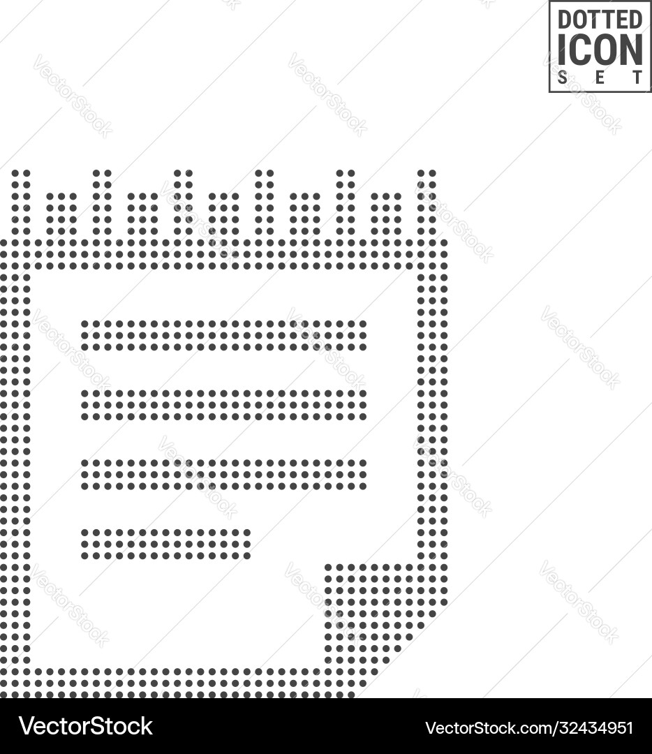 Notebook dot pattern icon dotted Notebook dot pattern icon dotted vector image