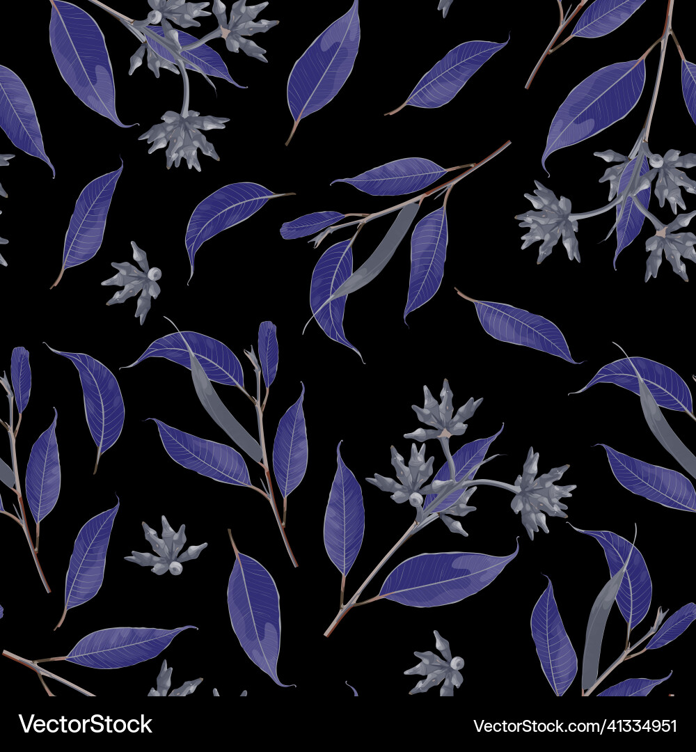Seamless pattern with abstract eucalyptus Seamless pattern with abstract eucalyptus vector image