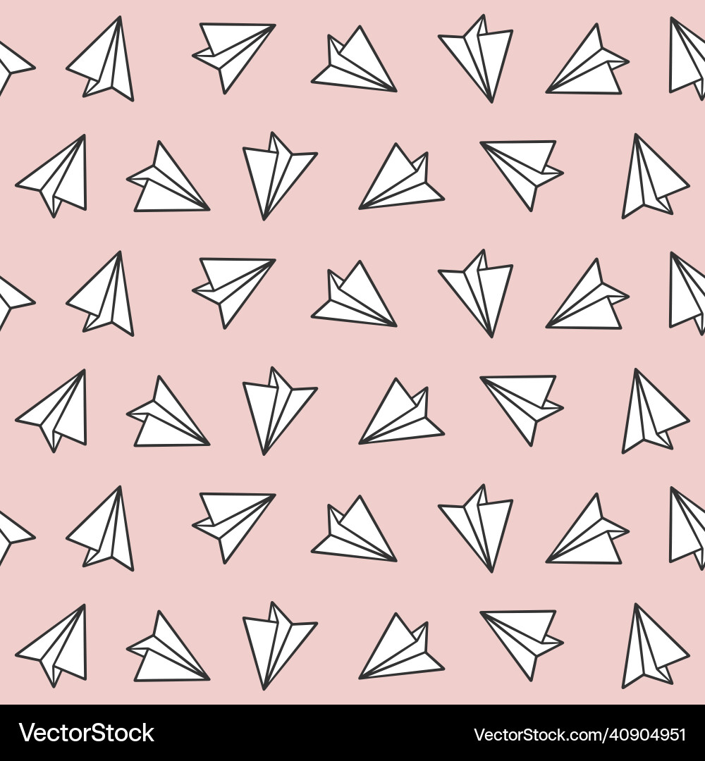 Seamless pattern with paper plane background Seamless pattern with paper plane background Vector Image