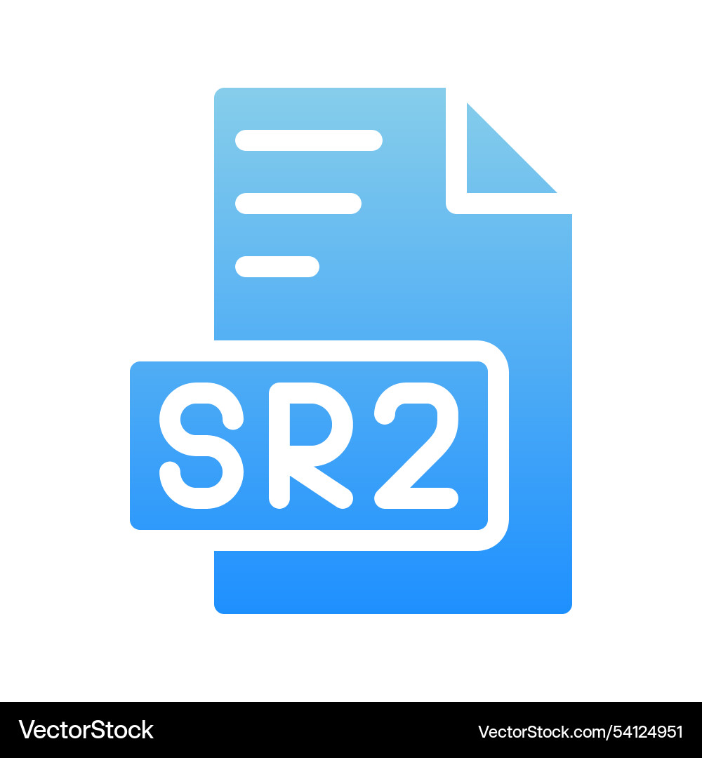 Sr2 file extension document icons format Sr2 file extension document icons format Vector Image