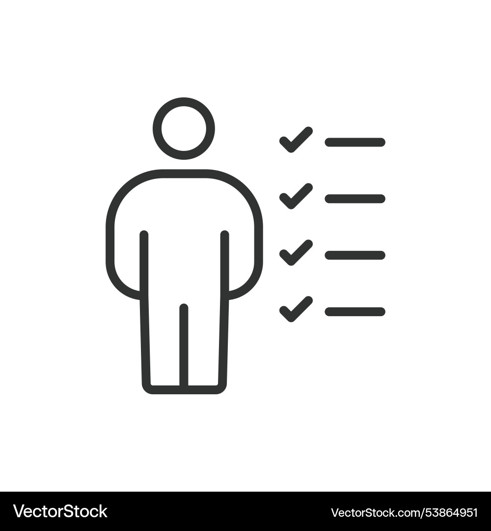 Task accomplishment in line design Task accomplishment in line design vector image