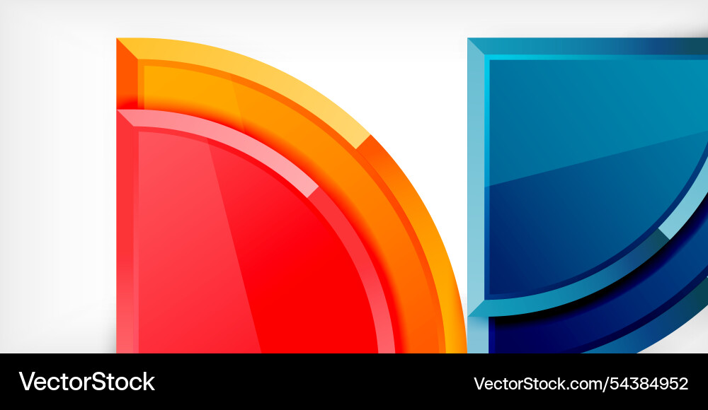Abstract background - circles and round triangles Vector Image