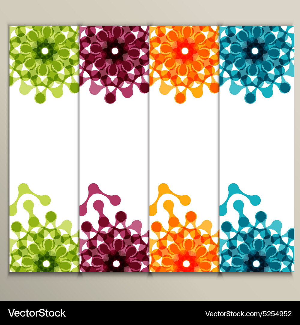 Abstract color pattern on banner background vector image