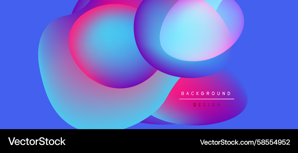 Abstract fluid shapes overlap creating vibrant Abstract fluid shapes overlap creating vibrant Vector Image