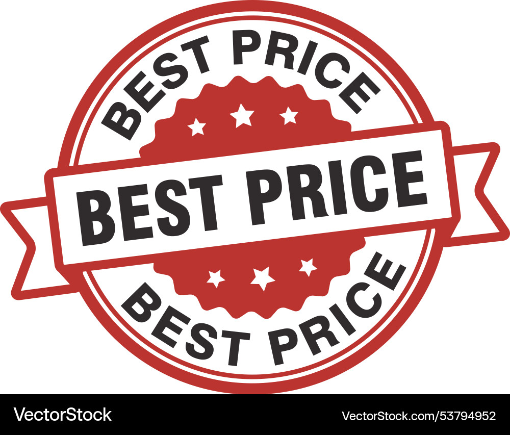 Best price tag design template for rounded shape Vector Image