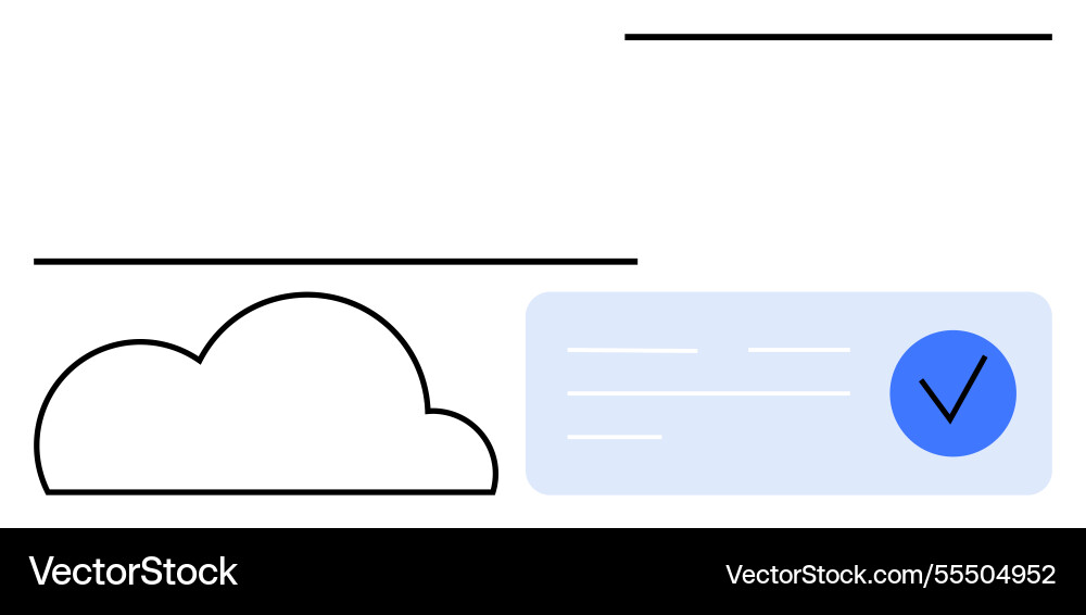 Cloud storage and security verification Vector Image