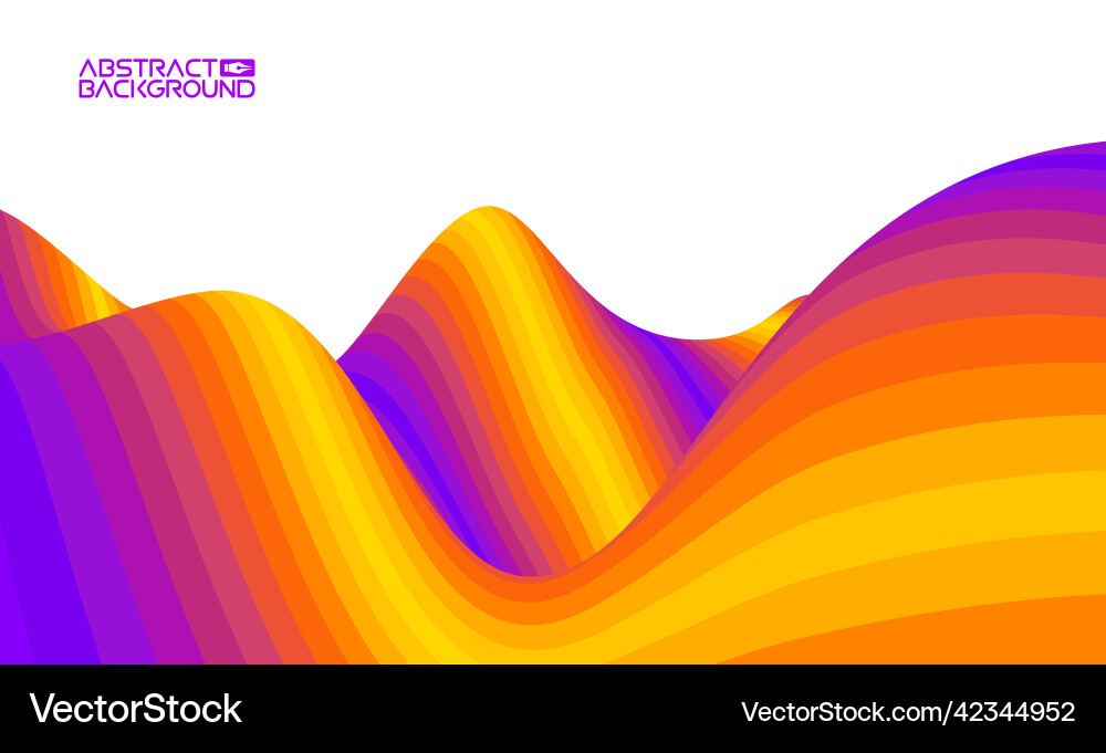 Colorful wave background digital colour art Vector Image