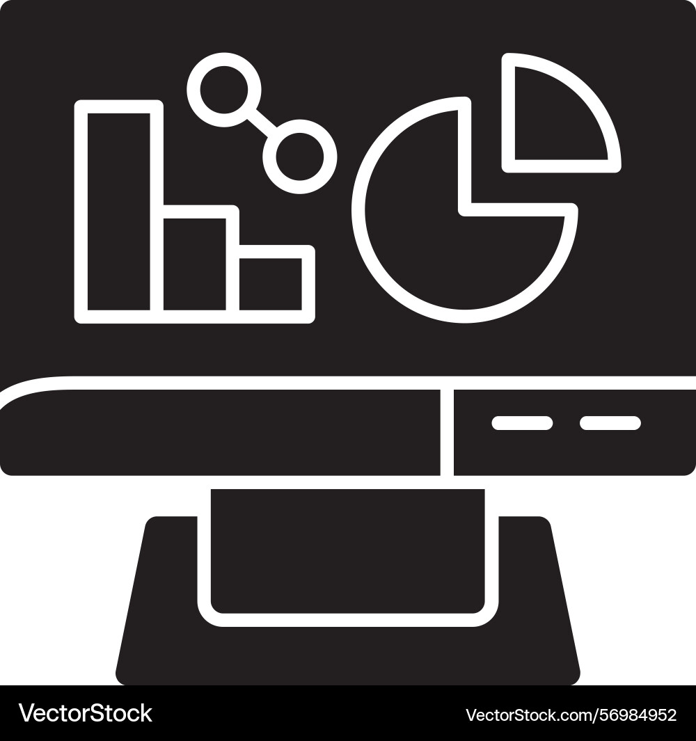 Custom metrics glyph style icon design vector image