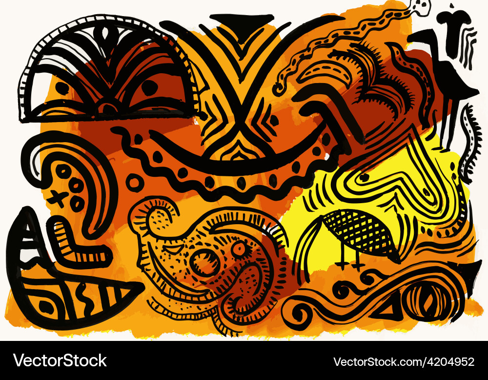 Exotic pattern design Vector Image