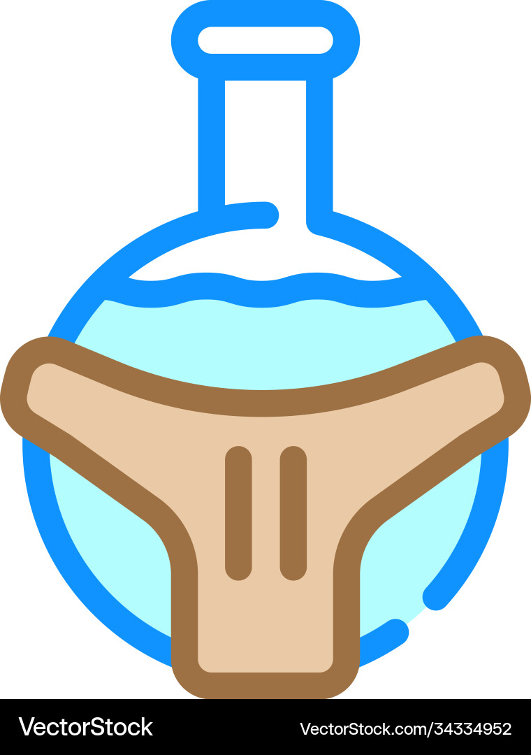 Flask with liquid color icon Vector Image