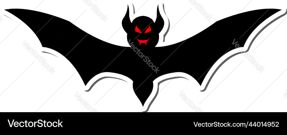 Flying bat sticker vector image