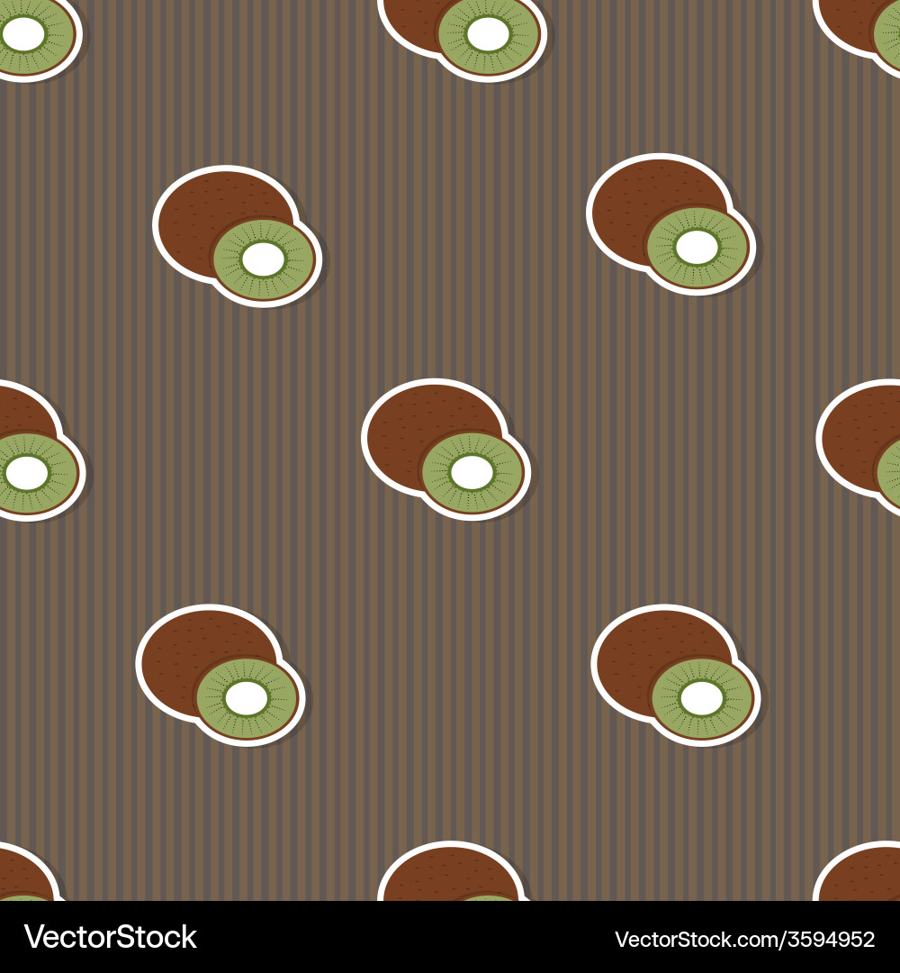 Kiwi pattern seamless texture with ripe vector image