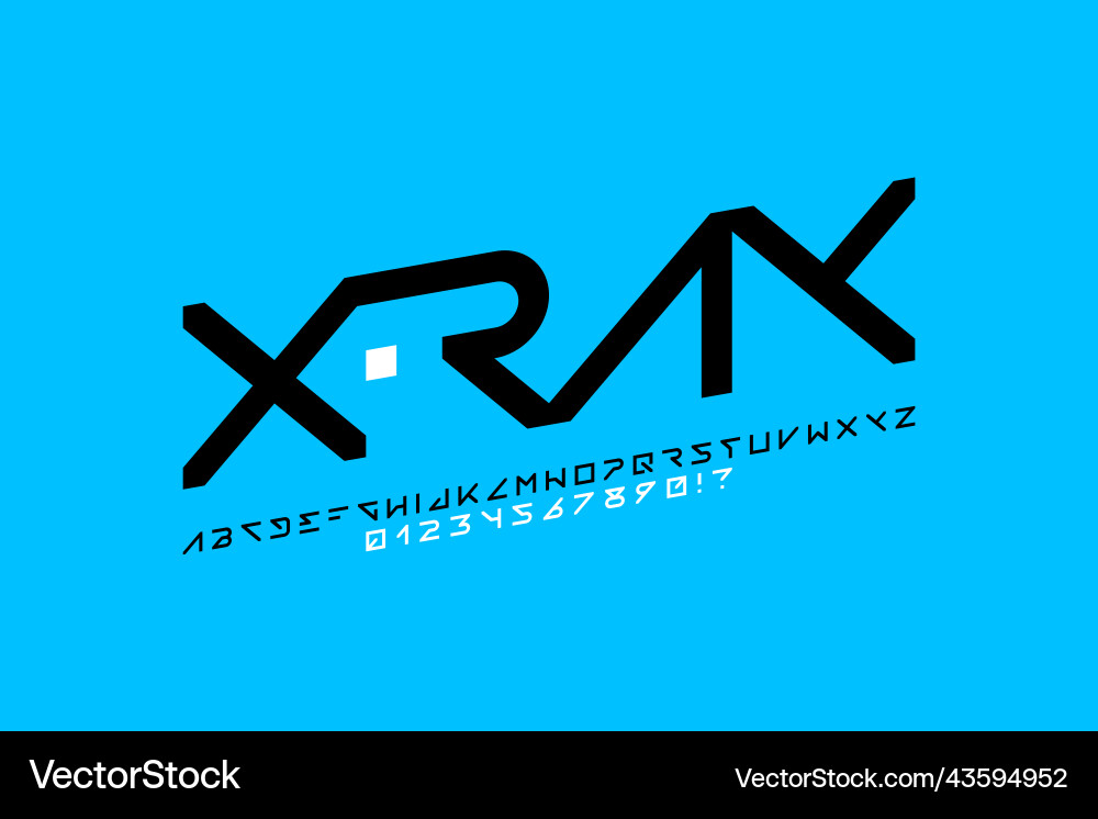 Modern Minimal Alphabet Font vector image