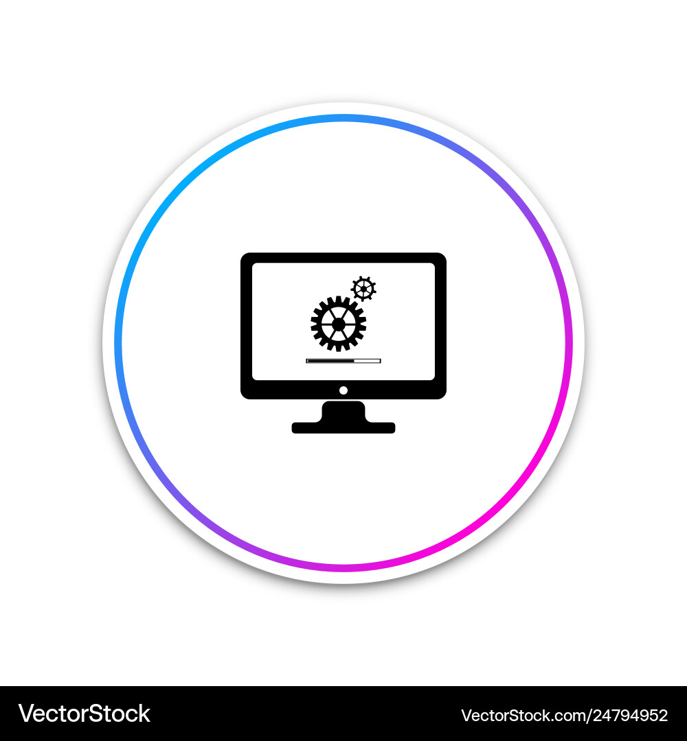 Monitor update process with gearbox progress Monitor update process with gearbox progress Vector Image