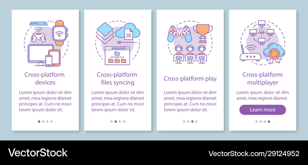 Multiplayer game onboarding mobile app page Multiplayer game onboarding mobile app page vector image