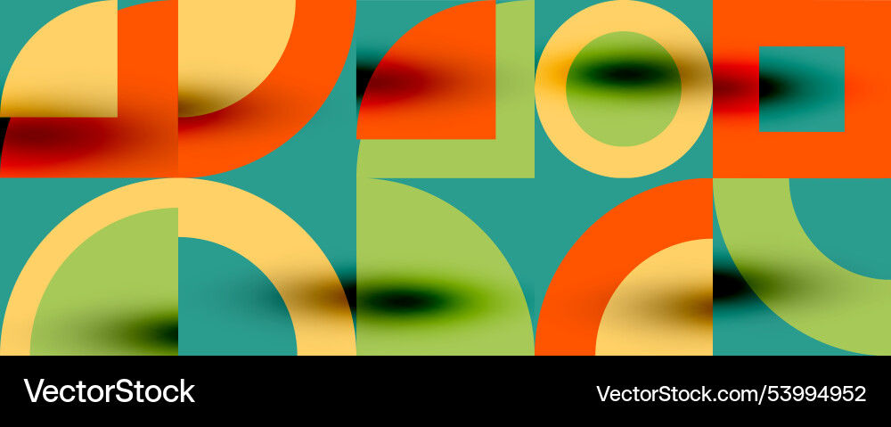 Neo memphis geometric pattern with circles vector image