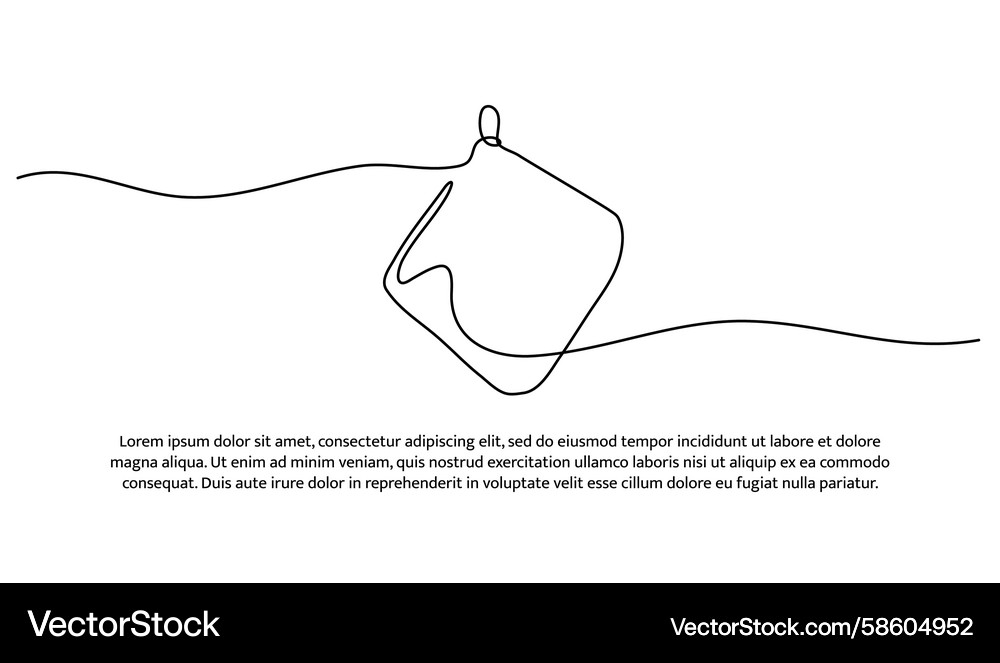 One line of duster abstract minimal continuous Vector Image