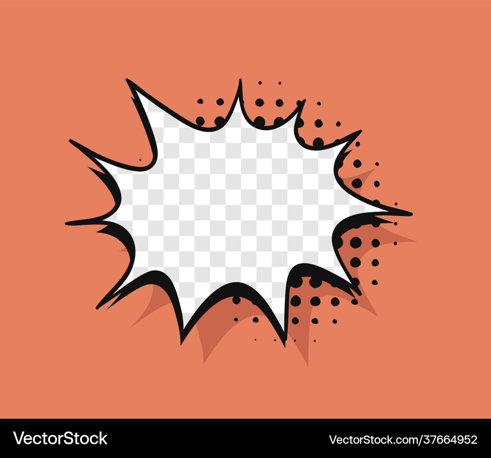 Pop art speech bubble without text Vector Image