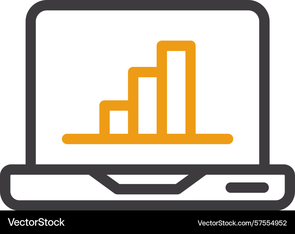 Progress report two color icon Vector Image
