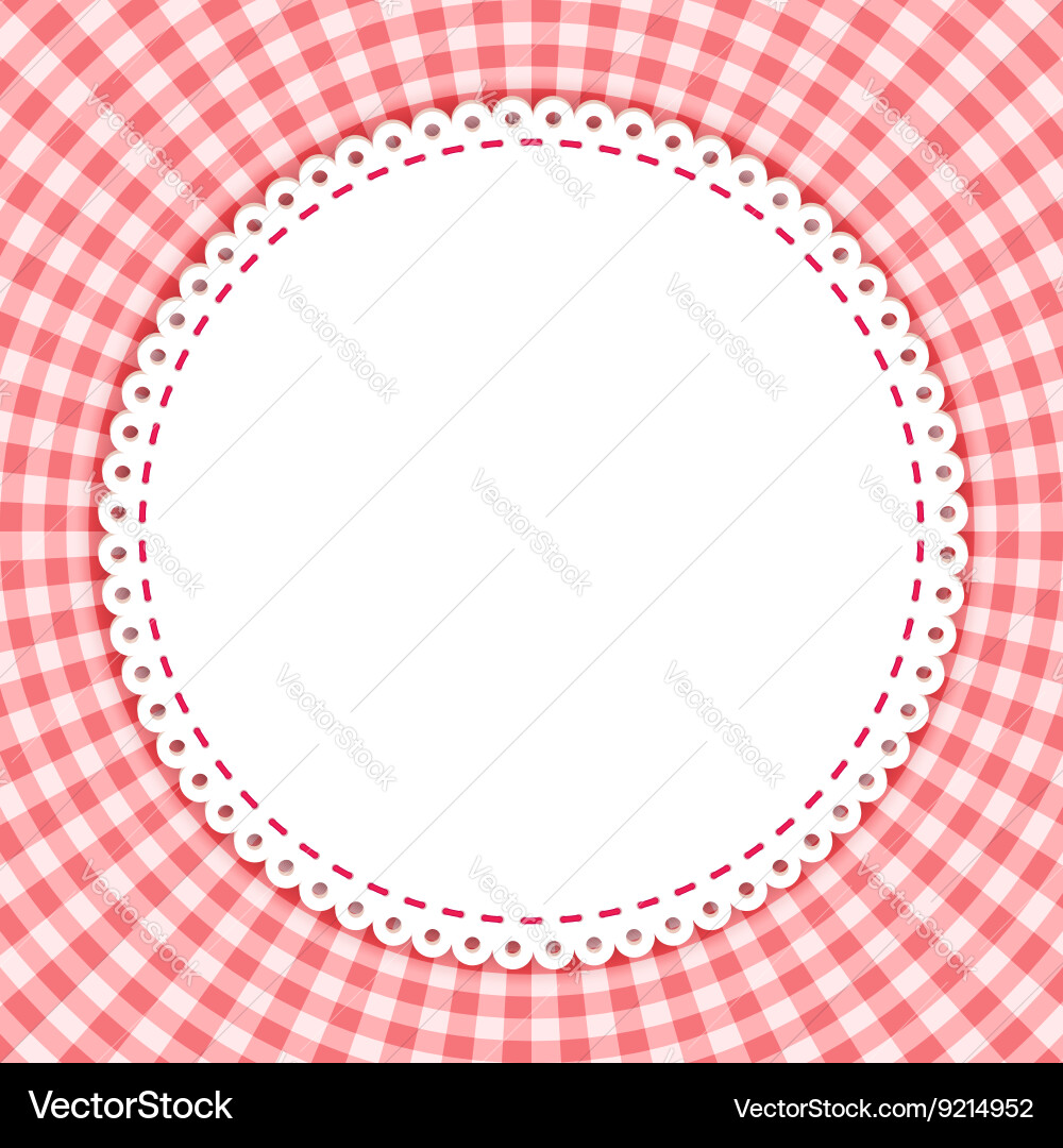 Red Gingham Checkered Pattern vector image