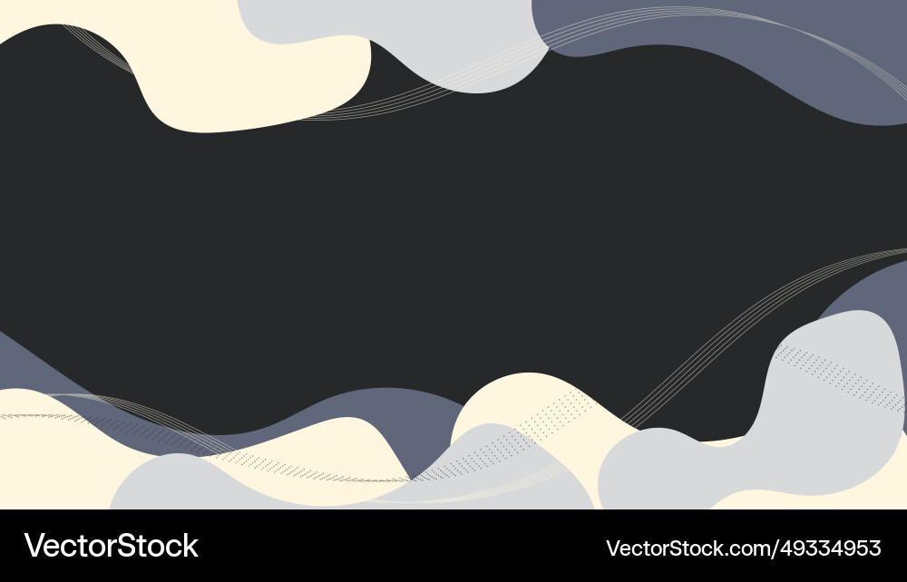 Abstract fluid shape color and line on black Abstract fluid shape color and line on black vector image
