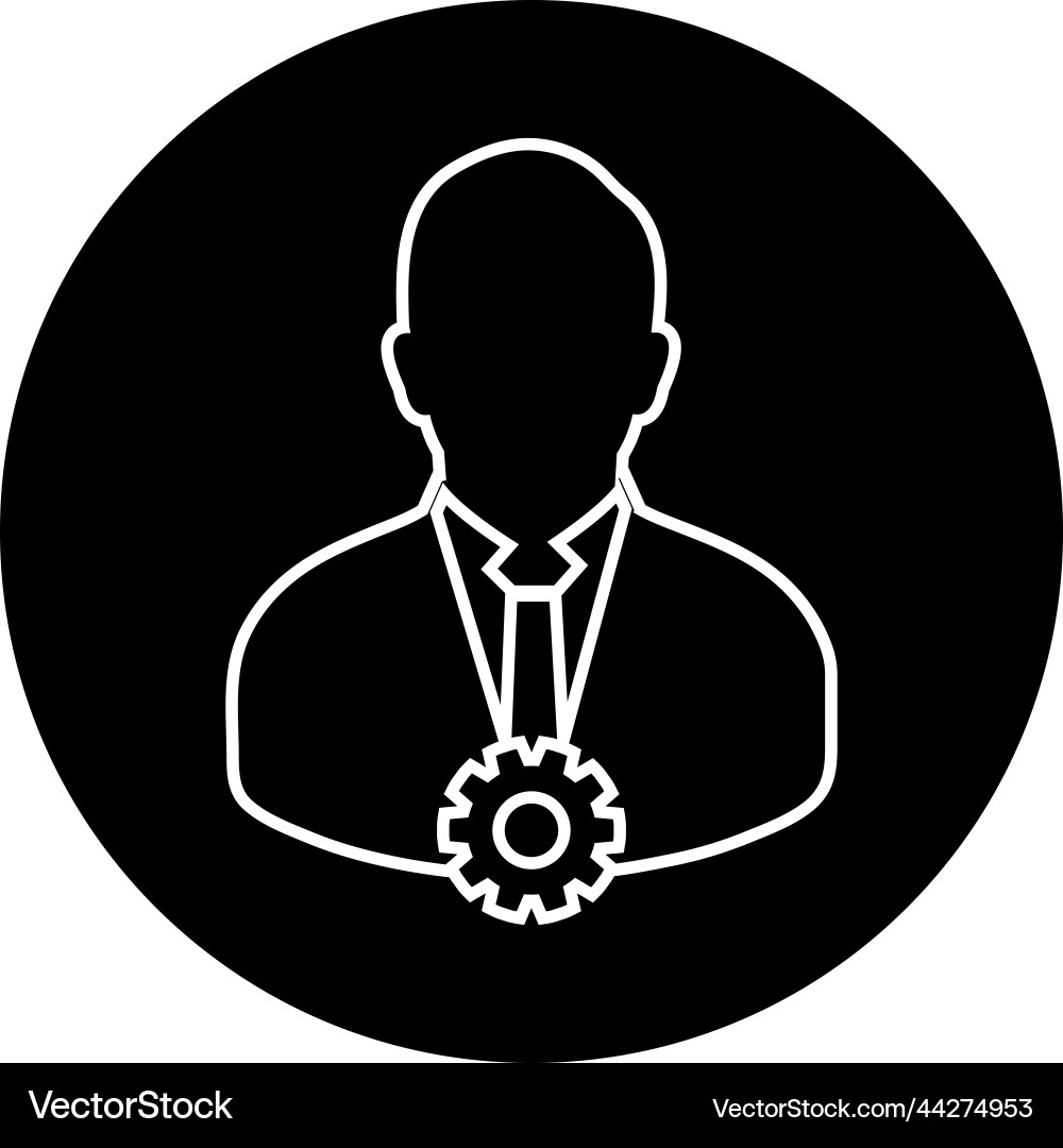 Account security rounded button icon eps vector image