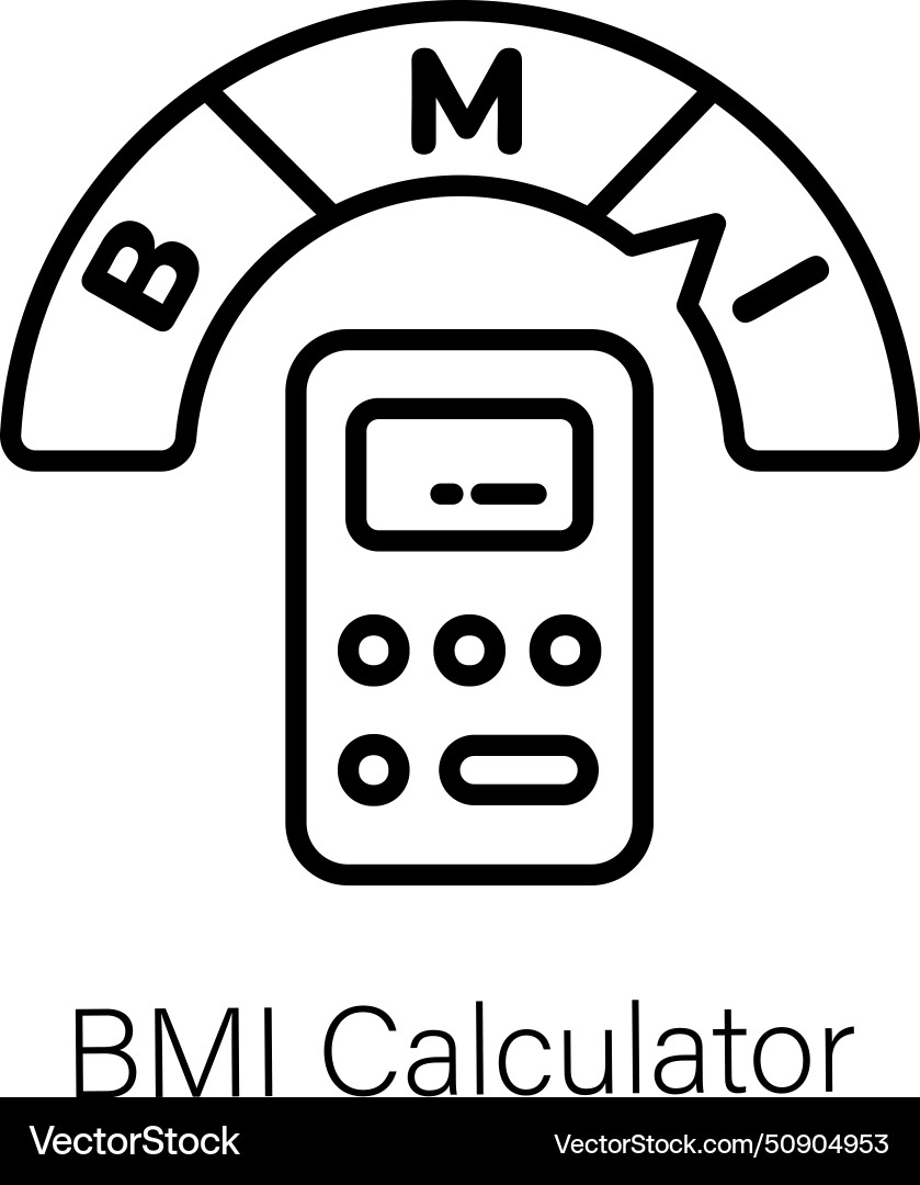 Bmi calculator Royalty Free Vector Image VectorStock
