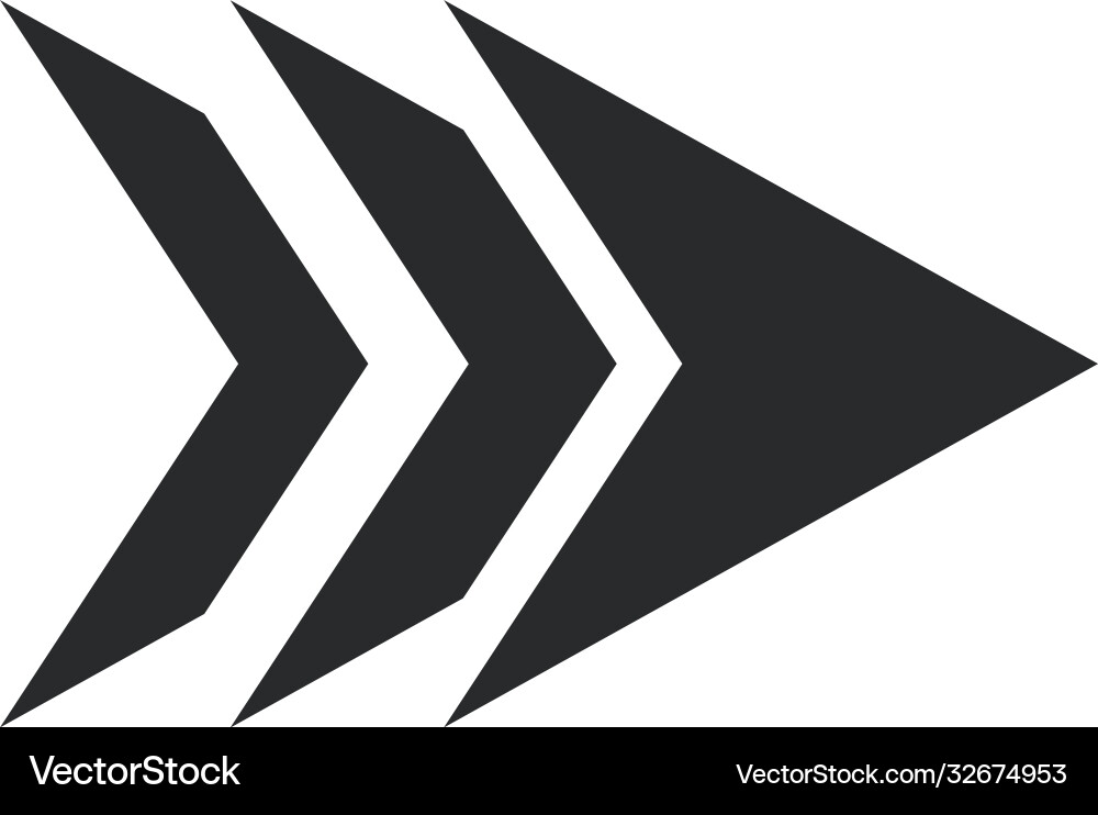 Double right arrows direction forward button vector image