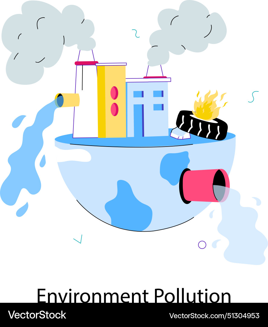 Environment pollution Royalty Free Vector Image