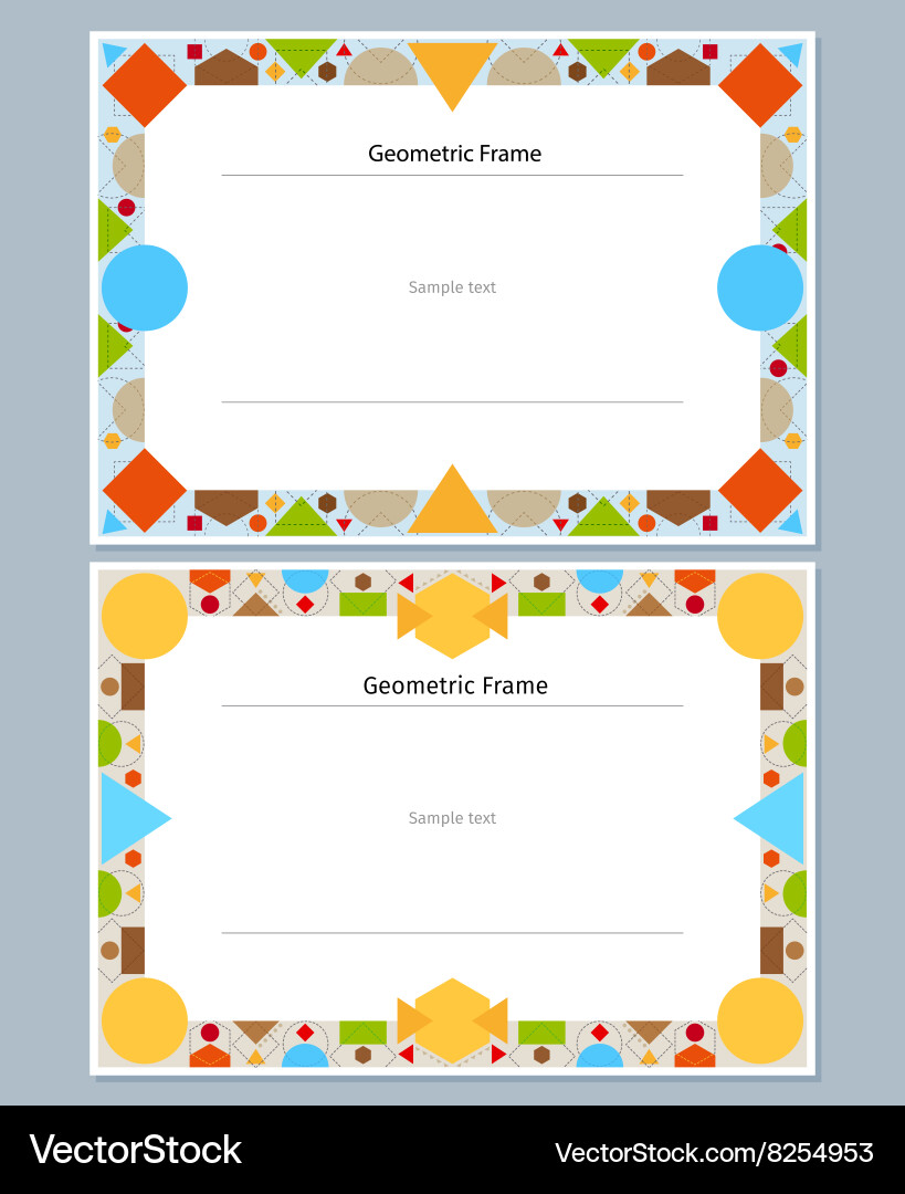 Geometric Frame Patterns vector image