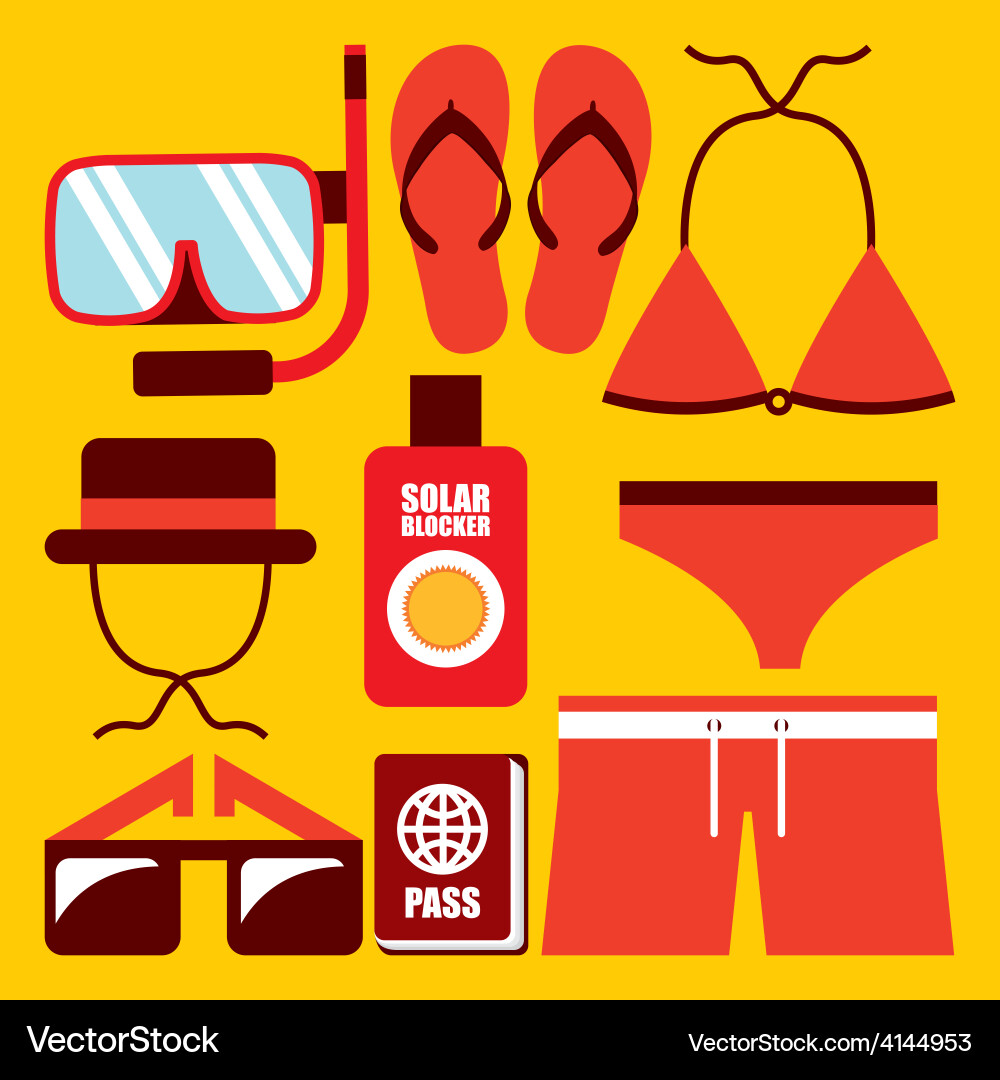 Kleidung Schwimmen Design Vektorbild