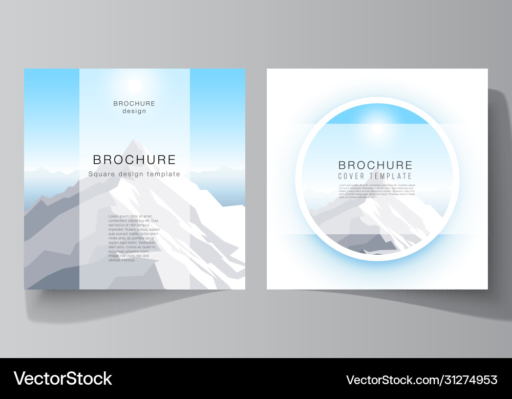 Minimal layout two square format Minimal layout two square format vector image