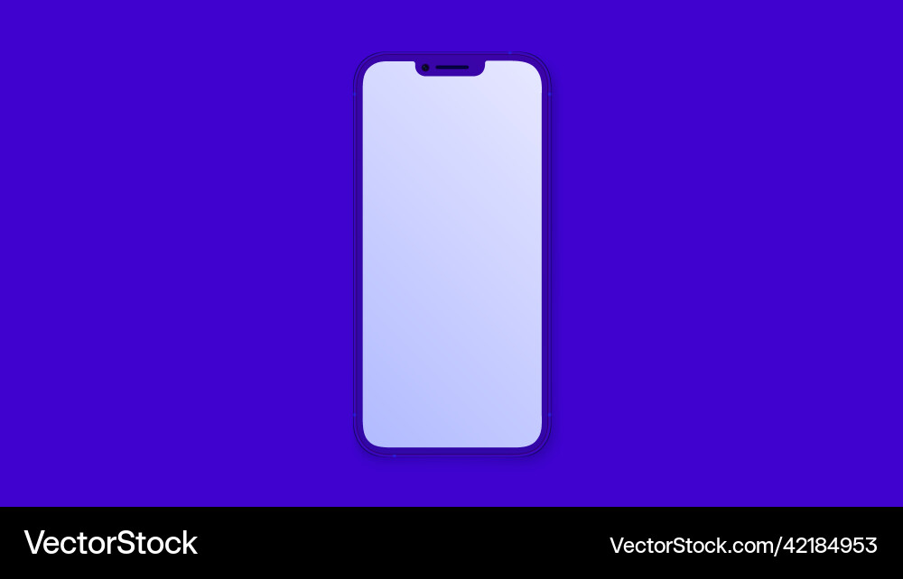 Minimalistic smartphone mockup front view blank Minimalistic smartphone mockup front view blank vector image