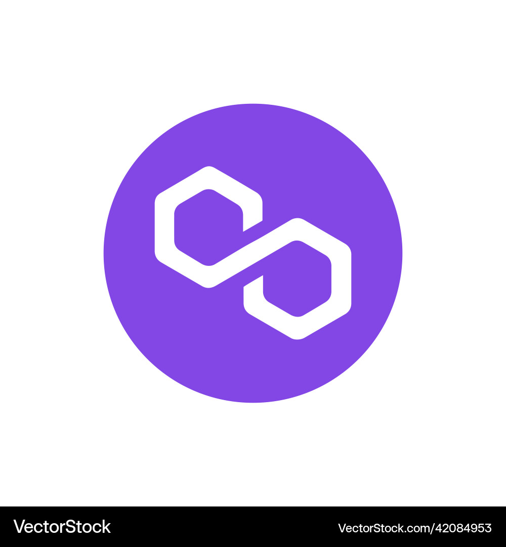 Polygon MATIC Cryptocurrency Icon – Royalty-Free Vector | VectorStock