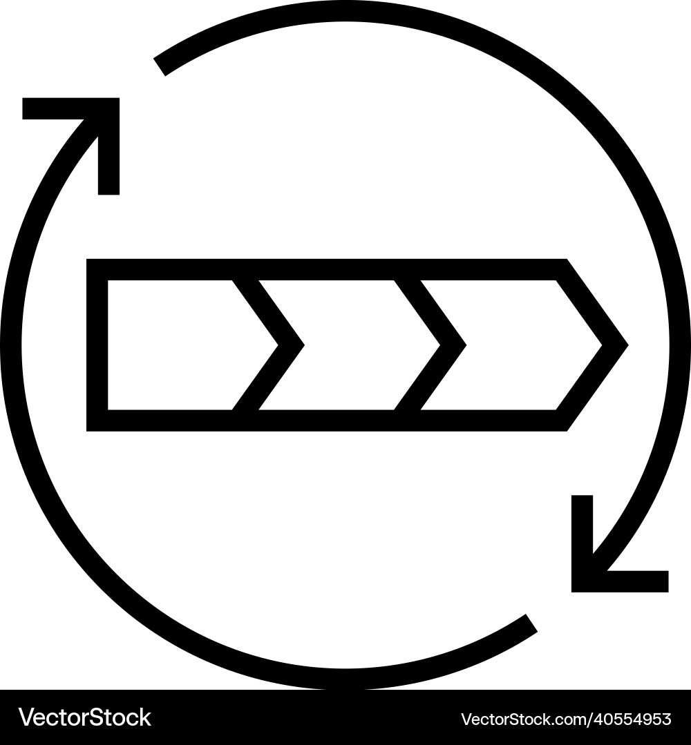 Responsible value chain label line icon vector image