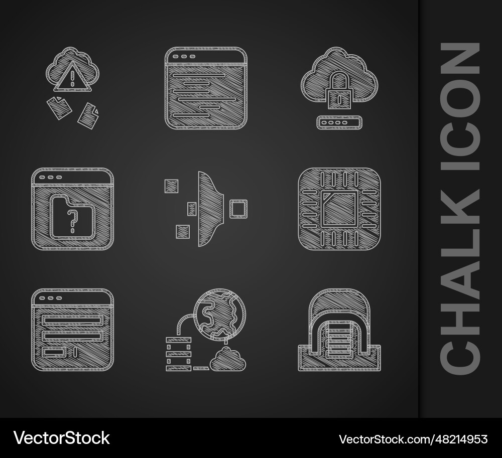 Set filter setting network cloud connection Set filter setting network cloud connection vector image