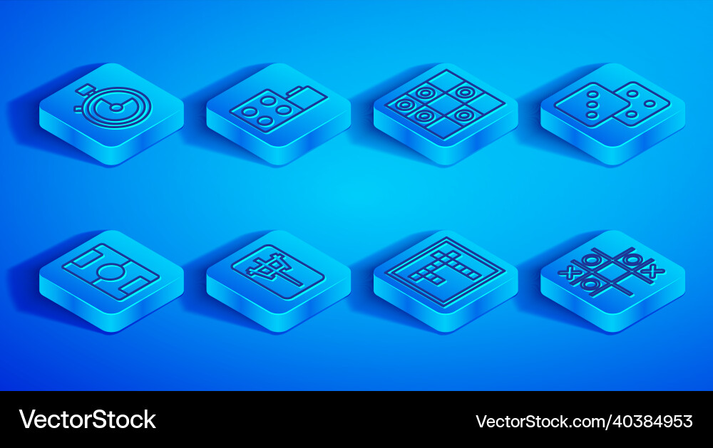Set line stopwatch toy building block bricks Vector Image