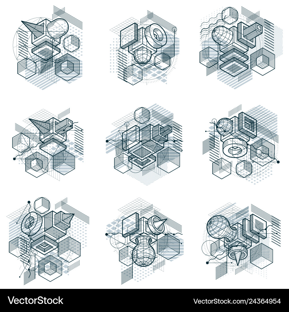 Abstract backgrounds with isometric lines Abstract backgrounds with isometric lines vector image