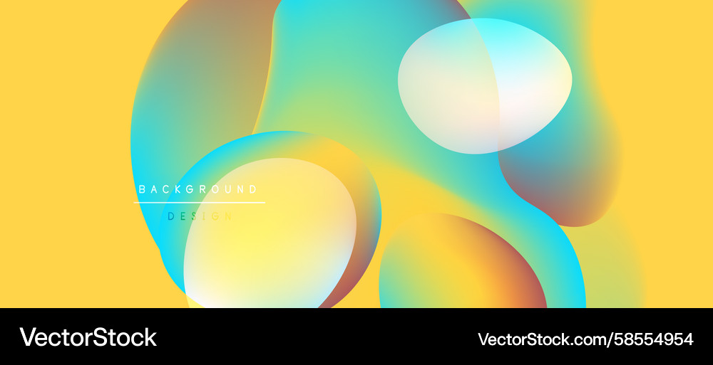 Abstract fluid shapes overlap creating vibrant Abstract fluid shapes overlap creating vibrant Vector Image